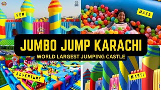 Jumbo Jump Karachi  World largest jumping castle  KARACHI PARK [upl. by Sirtimed894]