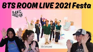 2021 FESTA BTS 방탄소년단 BTS ROOM LIVE 2021BTSFESTA REACTION [upl. by Eesyak]