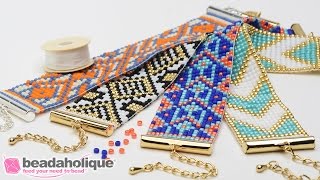 How to Make the Beaded Loom Bracelet Kits by Beadaholique [upl. by Nahgen]