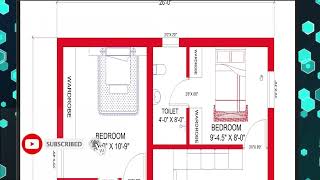 26 x 25 SMALL HOUSE DESIGN 26x 25 GHAR KA NAKSHA  650 SQ FT HOUSE PLANEAST FACE PLAN [upl. by Holden864]