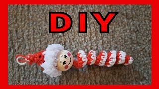 Weihnachtliches Sorgenwürmchen häkeln • DIY  Julebuergerfee [upl. by Atinna]