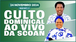 TRANSMISSÃO DO CULTO DE DOMINGO DA SCOAN 241124 [upl. by Eemaj]