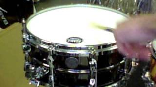 Tama 14 x 6 Starphonic Black Steel Snare Demo [upl. by Jerrylee920]