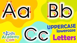 How to Write Uppercase and Lowercase Letters  Kids Academy [upl. by Anitnegra346]