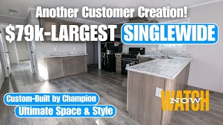 Customized Largest SingleWide by Champion  Modular Home Tour  Affordable Mobile Living [upl. by Llerryt]