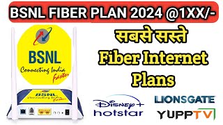 BSNL LATEST FIBER INTERNET PLAN 2024  BSNL broadband plan 2024 [upl. by Axel]