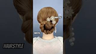 Hairstyles tutorial🌼✅hairstyleshairstylehairhackshairviralhacksviralshorthacktips short [upl. by Katzen252]