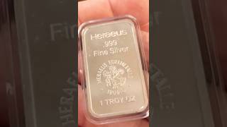 HERAEUS  Edametalle  Hanau  1 Troy Oz  999 Fine Silver Bar  HANDFUL OF ROSES 🥀 [upl. by Sulokcin100]