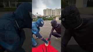 Spiderman vs Money Heist funny video 165 funny comedy spiderman shorts mohicspider [upl. by Hailee]