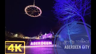 Aberdeen Scotland City Center  Union Terrace Gardens 4K [upl. by Clim]