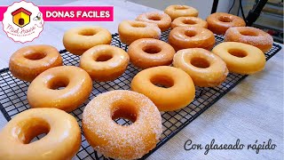 DONAS glaseadas PARA PRINCIPIANTES con muy pocos ingredientes SUPER ESPONJOSAS Y DELICIOSAS [upl. by Maloy355]