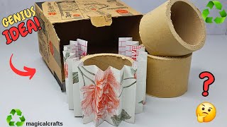 Transforming Cardboard roll ampWaste MaterialI Make Many and Sell Them All💰Genius Recycling Idea‼️♻️💰 [upl. by Nivaj]