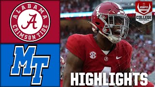 Middle Tennessee Blue Raiders vs Alabama Crimson Tide  Full Game Highlights [upl. by Alaecim]