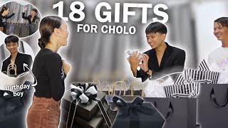 SURPRISING CHOLO WITH 18 GIFTS FOR HIS 18TH BIRTHDAY SOBRANG SAYA NI CHOLO  ROWVERY TRINIDAD [upl. by Nnylireg]