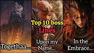 Elden Ring  Top 10 Hardest and Coolest Boss lines [upl. by Reginnej738]