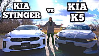 Kia Stinger vs Kia K5 Which One Should You Buy [upl. by Aldarcy]