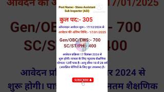 Bihar police steno sub inspector asi vacancy 2024  bpssc asi vacancy 202425 [upl. by Warchaw]