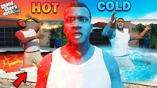 GTA 5  Franklin Survive In Extreme Hot And Cold Conditions Near Franklins House GTA 5 Mods [upl. by Bonni]