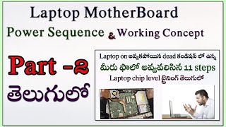 The Power Sequence of Laptop MotherBoard and Working Concept Part 2 in Telugu [upl. by Hazard]