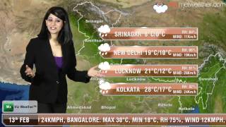 130214  Skymet Weather Report for India [upl. by Idnym]