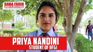 Priya Nandini  Student Testimonial  Baba Farid Group of Institutions [upl. by Hyde]