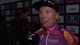 Lorena Wiebes  Interview at the finish  GentWevelgem 2024 [upl. by Durnan]