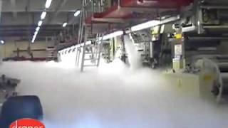 Fire Suppression System CO2 Gas Demonstration at a PrintWo [upl. by Alayne481]