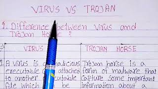 Virus vs trojan horse in hindidifference between virus and trojan horsetrojan horse versus virus [upl. by Ilagam]