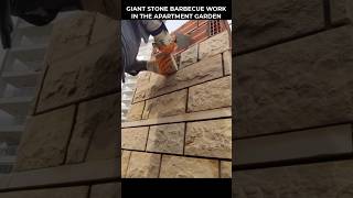 USTASINDAN TAŞ BARBEKÜ İŞÇİLİĞİ decoration stone building shorts shortvideo construction [upl. by Neelrahc]