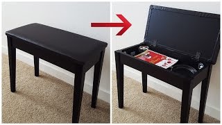 DIY How to build a storage in a piano bench [upl. by Sara]