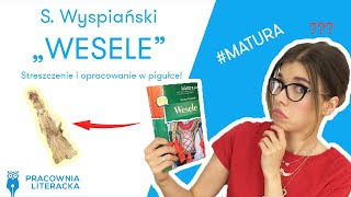 „Wesele” S Wyspiański  streszczenie i opracowanie w pigułce matura matura2020 wesele lektury [upl. by Ahsenrat]