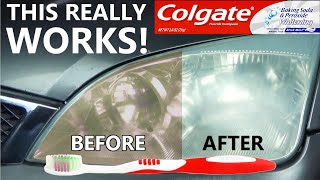 How amp Clean amp Restore Your Headlights With Toothpaste  Great Results Cheap amp Easy To Do [upl. by Elladine]