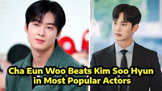 Cha Eun Woo Beats Kim Soo Hyun in Most Popular Actors for March 2024 [upl. by Feil]