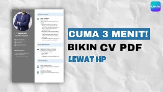 Cara Bikin CV PDF Lewat HP Terbaru 2023 [upl. by Lleira]