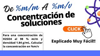 Concentración de soluciones de mm a mv Resuélvelo en menos de 5 minutos [upl. by Kcinimod]