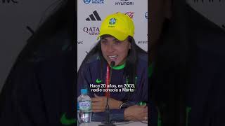 FÚTBOL  La emotiva despedida de Marta jugadora de Brasil quotSomos referentes para muchas mujeresquot [upl. by Atteve]