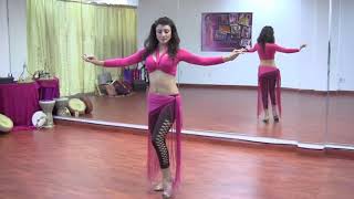 StepFlix Belly dance Level 1 basic step 11 hip lifts amp crescents [upl. by Koosis]