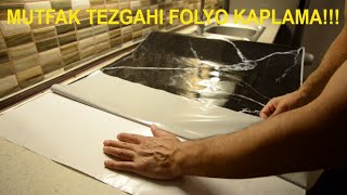 MUTFAK TEZGAH FOLYO KAPLAMA tezgahfolyokaplama vlog [upl. by Iretak373]