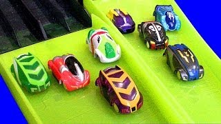 Micro Chargers 8 Car Hyper Dome Madness Race Cars Vs Stunt Cars Boy Vs Girl [upl. by Lednahs146]