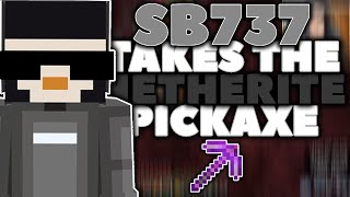 SB737 STEALS THE NETHERITE PICKAXE Shady Oaks SMP [upl. by Laerdna665]