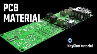 Multicolor PCB material with solder KeyShot tutorial [upl. by Anitaf]