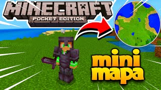 COMO TER UM MINIMAPA NO MINECRAFT PE SEM MODS Minecraft bedrock edition [upl. by Esertal]