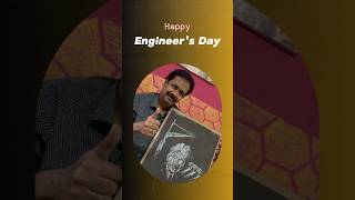 Engineers Day Special Celebrating Innovation with Glue Glitter Art art shorts engineersday [upl. by Venetia794]