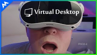 How to Play PCVR with Virtual Desktop on Pico 4 [upl. by Enerol52]