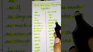 List of Most Common Subordinating Conjunctions  Conjunctions  Lets learn English english [upl. by Yesak332]