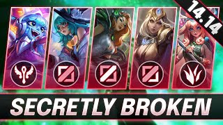 SECRETLY BROKEN Champions In 1414 for FREE LP  HARD CARRY on Every Role  LoL Guide Patch 1414 [upl. by Ttirrem]