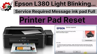 Epson L380 Printer Service Required Solution  Epson L380 Red Light Blinking Problem Solution [upl. by Annagroeg602]