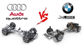 xDrive 4WD Sport vs Quattro Ultra  4X4 System BMW vs AUDI [upl. by Ahsiekam]