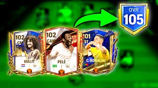 Road To 105 OVR Continues Best Team Upgrade Ever  Weve Ronaldo Pele Messi Gullit Maldini [upl. by Arodoet954]