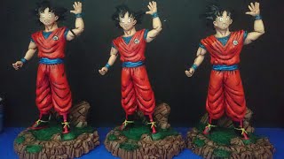 how to make a dragon ball statue  resin statue goku [upl. by Kashden344]